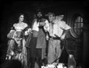 Linda Darnell posed with Two Man in Pirate Outfits in Black and White Photo Print - Item # VARCEL696840