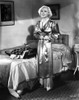 Marion Davies Posed in Sleeping Outfit in Black and White Photo Print - Item # VARCEL697024