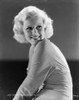 Jean Harlow Portrait in Silk Robe and Black Pelt Photo Print - Item # VARCEL697112