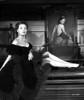 Yvonne Decarlo posed in Sexy Black Outfit in Black and White Photo Print - Item # VARCEL697277