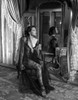 Yvonne Decarlo Facing Side View in Black Dress in Black and White Photo Print - Item # VARCEL697265