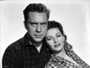Yvonne Decarlo posed in A Portrait Along With A Man in Black and White Photo Print - Item # VARCEL697313