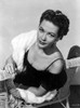 Yvonne Decarlo Looking Up in Sexy Outfit in Black and White Photo Print - Item # VARCEL697325