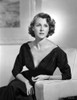 Frances Dee posed in Sexy Black Long Sleeves in Black and White Photo Print - Item # VARCEL697357