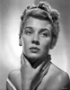 Betsy Drake Portrait Hands Holding Her Neck in White Strap Dress Photo Print - Item # VARCEL697787
