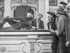 Calamity Jane Group of People Talking in Black and White Photo Print - Item # VARCEL698078