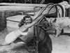 Portrait of Rita Hayworth posed with Swimwear in the Swimming Pool Photo Print - Item # VARCEL698477