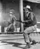 Rio Bravo Gun Fight Scene in Black And White Photo Print - Item # VARCEL698577