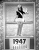 Carol Forman wearing a Furry Head Dress and Shoes Portrait on a Calendar Photo Print - Item # VARCEL698630