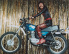 Portrait Doug Henning Riding a Motorbike Photo Print - Item # VARCEL698728