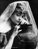 Lillian Gish on a Veil Leaning on a Vase Portrait Photo Print - Item # VARCEL699142