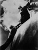 Saboteur Movie Scene in Black and White Photo Print - Item # VARCEL699490