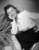 Anne Bancroft Posed in White Silk Dress with Furry Scarf Photo Print - Item # VARCEL699822
