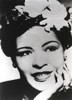 Billie Holiday smiling with Flower on Hair Black and White Portrait Photo Print - Item # VARCEL699823