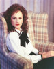 Holly Hunter Portrait Seated on the Couch in White Dress Photo Print - Item # VARCEL700240
