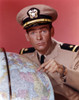 Dean Jones Portrait in Army Uniform Pointing the Globe Photo Print