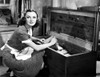 Andrea Leeds on a Printed Dress Looking for records - film still Photo Print - Item # VARCEL701359