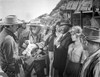 Hombre Group of People Discussing in Black and White Photo Print - Item # VARCEL702128