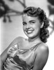 Terry Moore on a Silk Dress and smiling Portrait Photo Print - Item # VARCEL702333