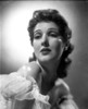 Jean Parker Portrait in White Sheer Ruffled Lace Top Shoulder Dress Photo Print - Item # VARCEL702926