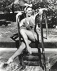 Jinx Falkenburg sitting in Pool Ladder Photo Print - Item # VARCEL688971