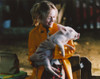 Dakota Fanning with Pig Portrait Photo Print - Item # VARCEL689005