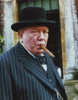 Albert Finney in Formal Outfit wearing Hat with Cigar Portrait Photo Print - Item # VARCEL689101