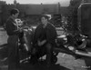 Errol Flynn Talking to Man Black and White Photo Print - Item # VARCEL689245