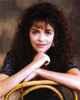 Mary Keller Close Up Portrait on a Wooden Chair in Black Blouse Photo Print - Item # VARCEL689587