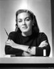 Ramsey Ames posed in Black Long Sleeves in Black and White Photo Print - Item # VARCEL692757