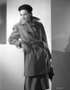 Ramsey Ames posed in Classy Coat in Black and White Photo Print - Item # VARCEL692788