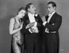 Greta Garbo wearing Black Formal Outfit with Two Gentleman Photo Print - Item # VARCEL692872