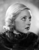 Bette Davis Portrait Looking Up in Black Fur Pelt Coat Photo Print - Item # VARCEL692928