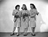 Andrew Sisters standing and Clapping in a Group Picture in Classic Photo Print - Item # VARCEL692961