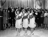 The Andrew Sisters in uniform blowing kisses during a performance Photo Print - Item # VARCEL692991
