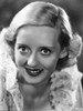 Bette Davis Portrait smiling Looking Straight in White Lace Dress Photo Print - Item # VARCEL693134