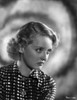 Bette Davis Portrait Staring Far Looking Serious in White Polka Dot Black Long Sleeve Shirt Photo Print - Item # VARCEL693187