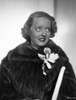 Bette Davis Portrait Eyes Looking Up in Black Fur Coat and White Corsage Photo Print - Item # VARCEL693274