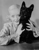 Bette Davis Portrait Holding a Black Cat in Silk Long Sleeve Shirt Photo Print - Item # VARCEL693452