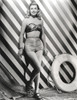 Doris Day Posed in Classic with Stripes Background Photo Print - Item # VARCEL693699