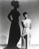 Ava Gardner wearing White Sexy Gown With her Shadow Photo Print - Item # VARCEL693837