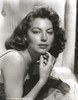 Ava Gardner posed with Hand on Chin in Black and White Portrait Photo Print - Item # VARCEL693864