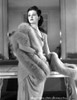 Joan Bennett on a Furry Shawl and standing Portrait Photo Print - Item # VARCEL694091