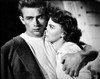 James Dean Hugged the Woman to His Chest Tight in Black Linen Suit and Round Neck White Shirt Photo Print - Item # VARCEL694203