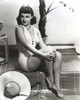 Paulette Goddard Seated wearing White Bikini Photo Print - Item # VARCEL694779