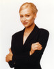 Portia Derossi Posed in Black Coat White Background Portrait Photo Print - Item # VARCEL694857