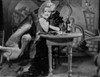 Marlene Dietrich sitting in Black Dress with Arm's Cross Photo Print - Item # VARCEL695297