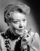 Spring Byington Pointing Pose in Black and White Close Up Portrait wearing Formal Dress Photo Print - Item # VARCEL695300
