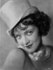 Marlene Dietrich in Black Dress with White Hat Classic Portrait Photo Print - Item # VARCEL695367