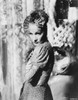 Marlene Dietrich Looking Away in Black Dress with Curly Hairstyle Photo Print - Item # VARCEL695428